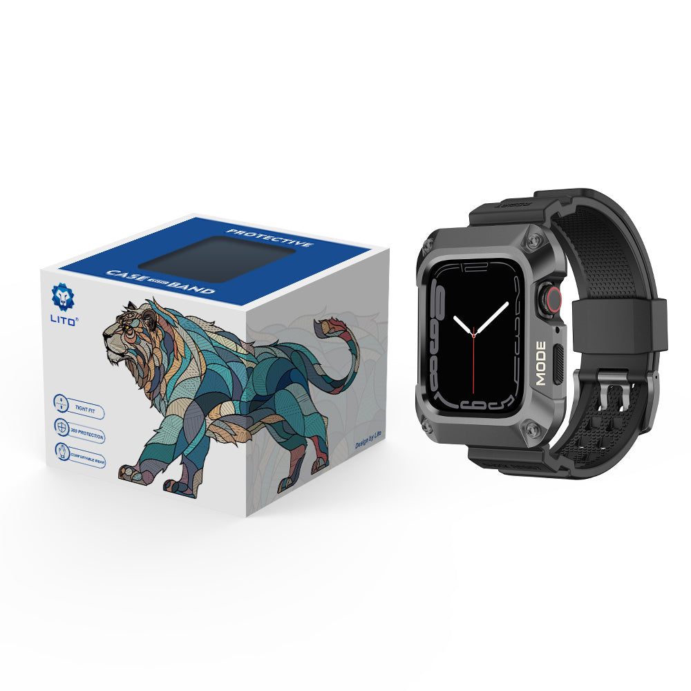 Correa Lito RuggedArmor para Apple Watch 44mm Series, Gris