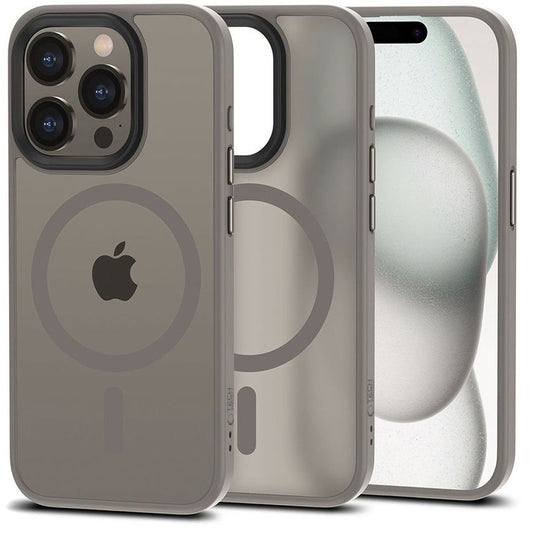 Funda MagSafe para Apple iPhone 15 Pro, Tech-Protect, Magmat, Magmat, Gris