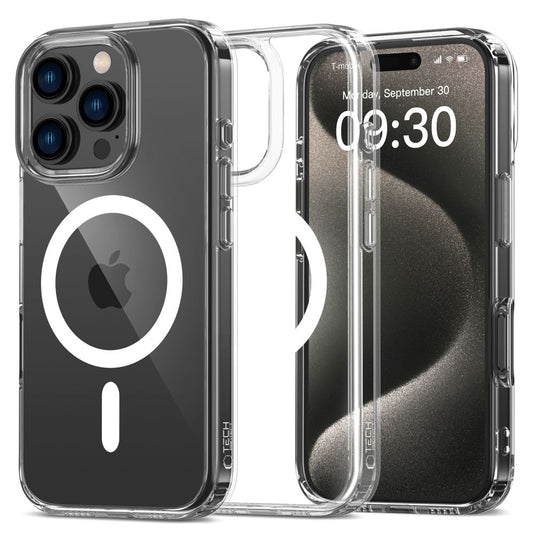 Funda MagSafe para Apple iPhone 16 Pro Max, Tech-Protect, Flexair Hybrid, Transparente