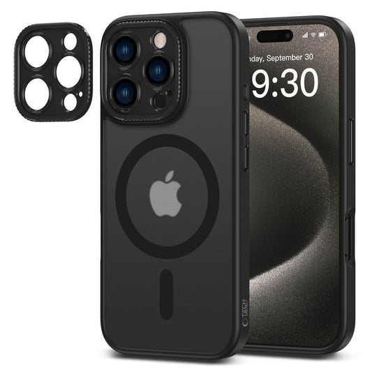 Funda MagSafe para Apple iPhone 16 Pro Max, Tech-Protect, Magcam, Negro