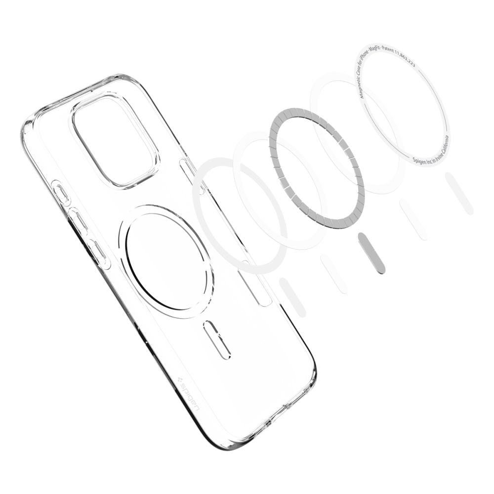 Funda MagSafe para Apple iPhone 16 Pro, Spigen, cristal líquido, transparente ACS08389