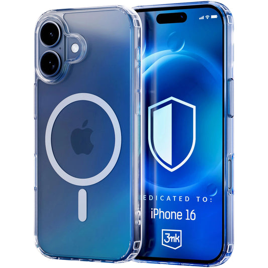 Funda MagSafe para Apple iPhone 16 Plus, 3MK, MagCase, MagCase, Transparente