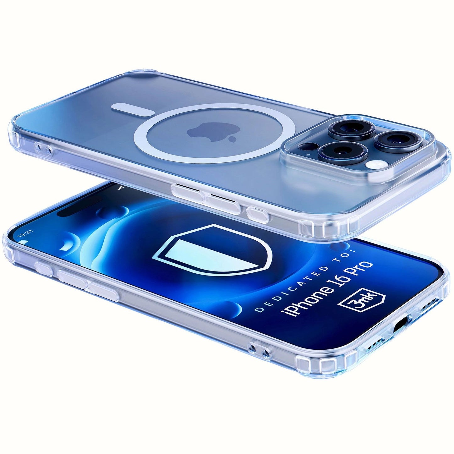 Funda MagSafe para Apple iPhone 16 Pro, 3MK, MagCase, MagCase, Transparente