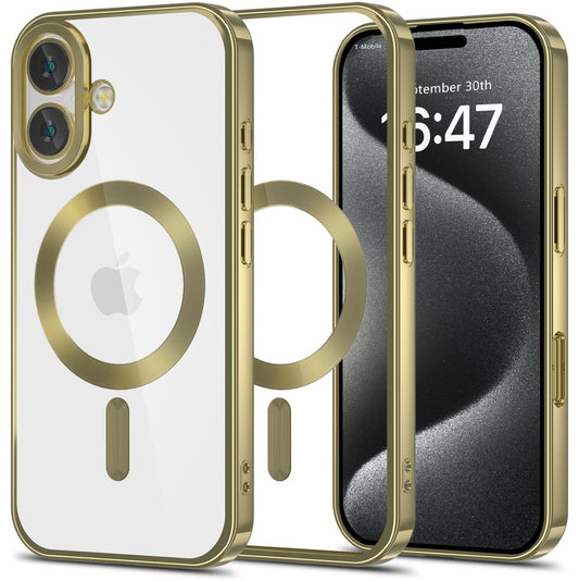Funda MagSafe para Apple iPhone 16, Tech-Protect, Magflex Satin, Oro