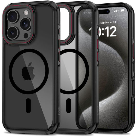 Funda MagSafe para Apple iPhone 16 Pro, Tech-Protect, Maghybrid, Negro