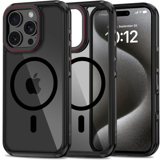 Funda MagSafe para Apple iPhone 16 Pro Max, Tech-Protect, Maghybrid, Negro