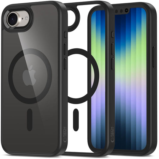 Funda MagSafe para Apple iPhone 16e, Tech-Protect, Magmat Clear, Negra