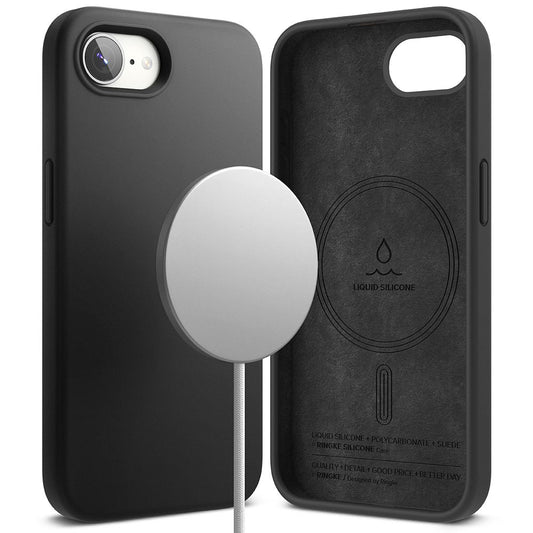 Funda MagSafe para Apple iPhone 16e, Ringke, Silicona Magnética, Negra