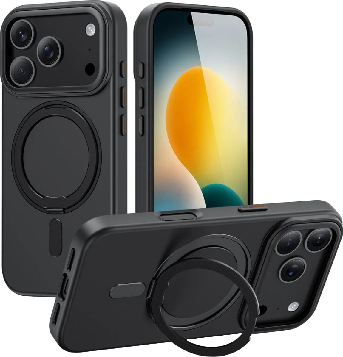 Funda MagSafe para Apple iPhone 17 Pro, Tech-Protect, MagRing, Negra