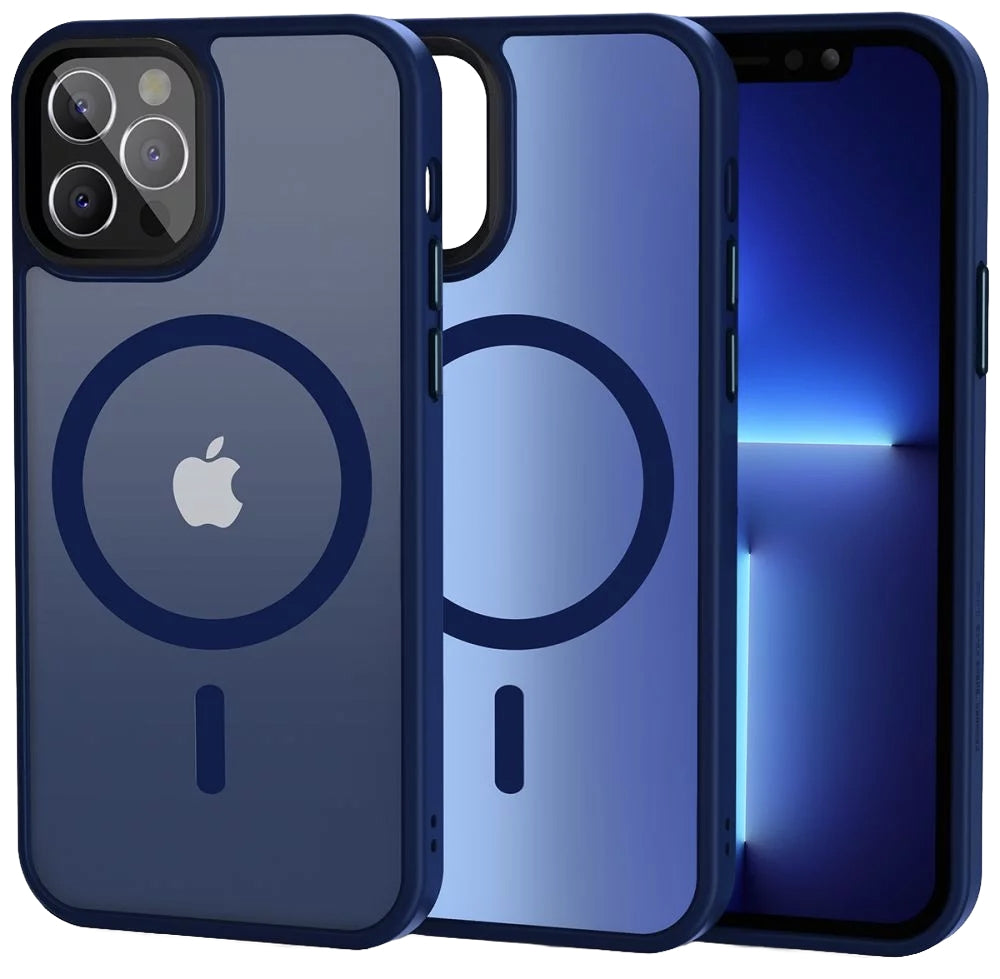 Funda MagSafe para Apple iPhone 12 / 12 Pro, Tech-Protect, Magmat, Azul Marino