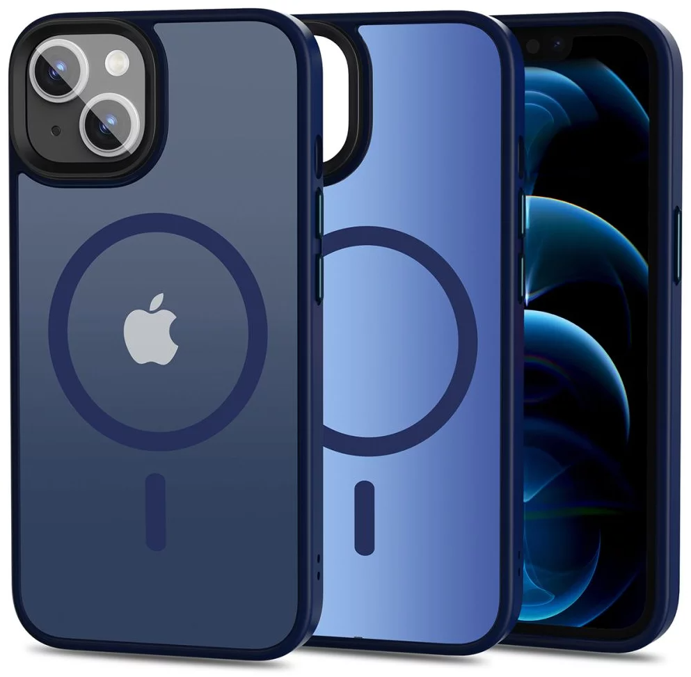 Funda MagSafe para Apple iPhone 13, Tech-Protect, Magmat, Azul Marino