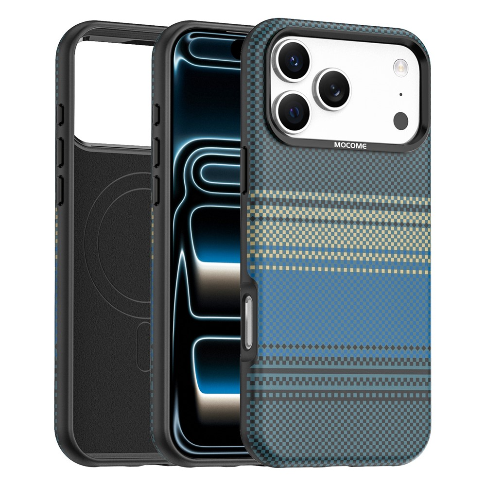 Funda MagSafe para Apple iPhone 17 Pro Max, OEM, Gradient Rainbow, Azul Marino