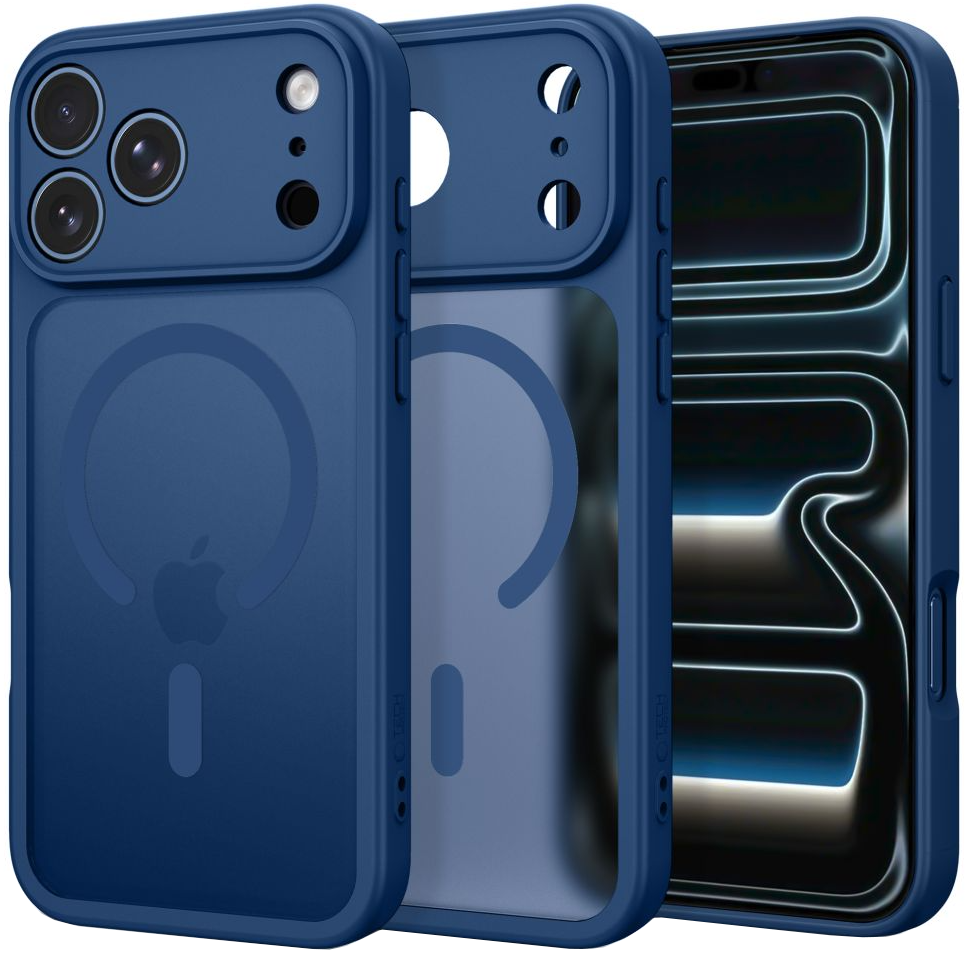 Funda MagSafe para Apple iPhone 18 Pro Max / 17 Pro Max, Tech-Protect, BasicMag, Azul Marino Mate