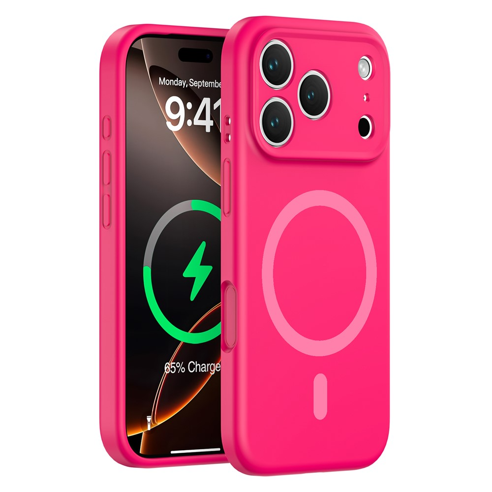 Funda MagSafe para Apple iPhone 17 Pro Max, OEM, Silicona Líquida, Rosa