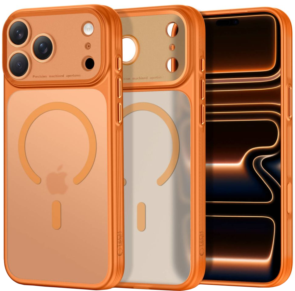 Funda MagSafe para Apple iPhone 18 Pro Max / 17 Pro Max, Tech-Protect, MagPrime CC, Naranja Mate