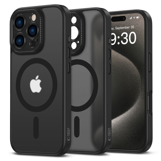 Funda MagSafe para Apple iPhone 16 Pro Max, Tech-Protect, Magcam, Negro