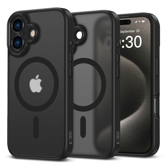 Funda MagSafe para Apple iPhone 16, Tech-Protect, Magcam, Negro