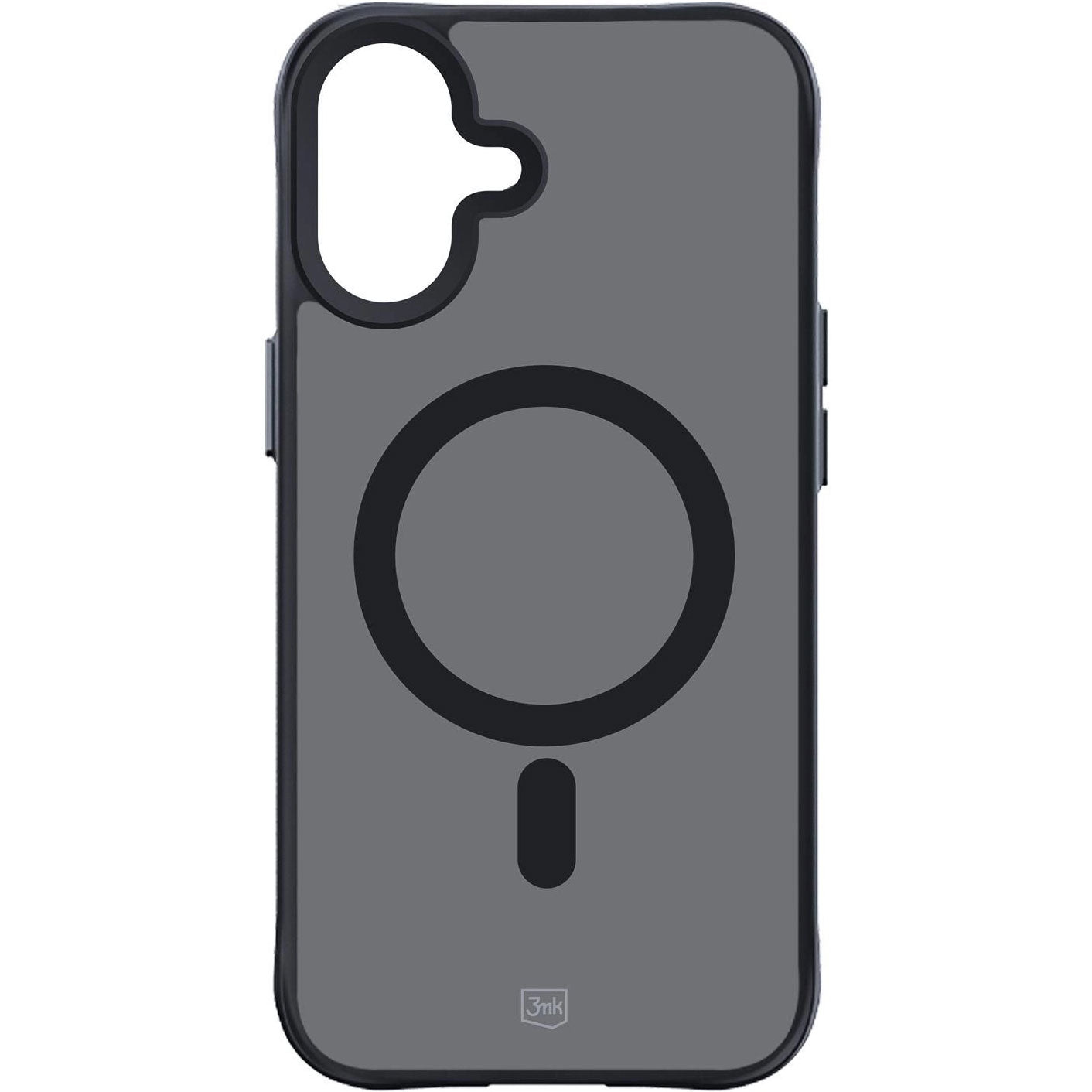 Funda MagSafe para Apple iPhone 16, 3MK, Smoke MagCase, Negra
