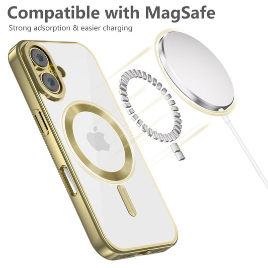 Funda MagSafe para Apple iPhone 16, Tech-Protect, Magflex Satin, Oro