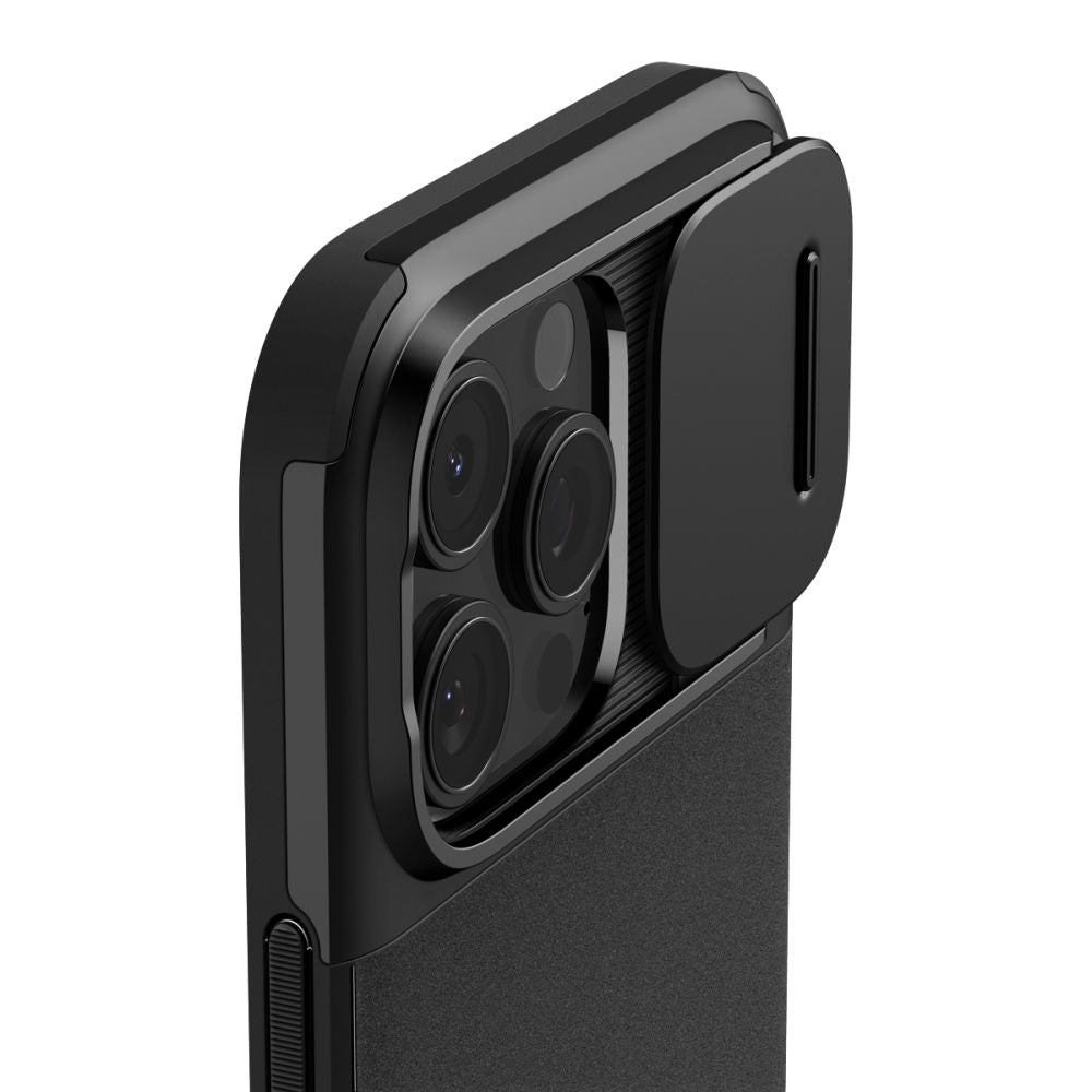 Funda MagSafe para Apple iPhone 16 Pro Max, Spigen, OPTIK ARMOR, Negro ACS08015