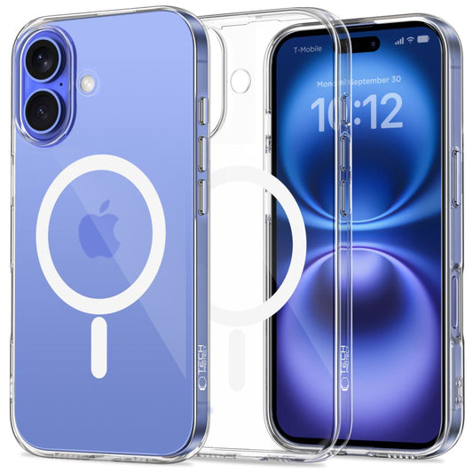 Funda MagSafe para Apple iPhone 16, Tech-Protect, Flexair+, Transparente
