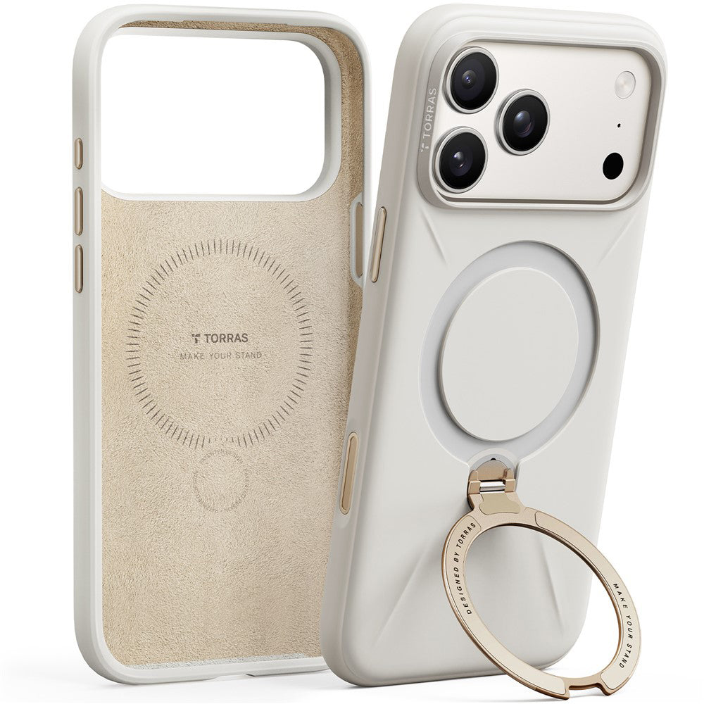 Funda MagSafe para Apple iPhone 17 Pro, Torras, QPRO Silicone, Blanca