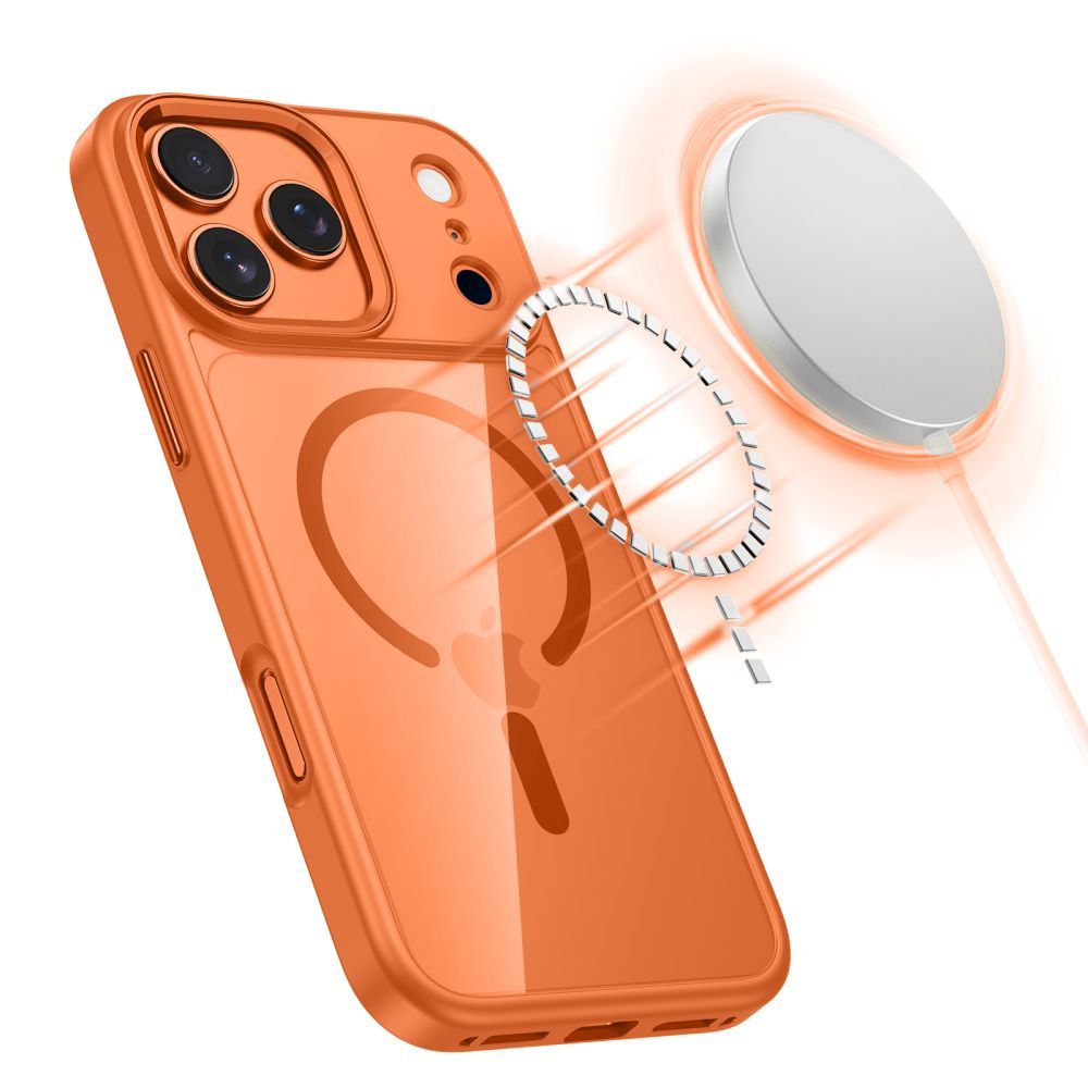 Funda MagSafe para Apple iPhone 17 Pro, Tech-Protect, Magmat, Naranja