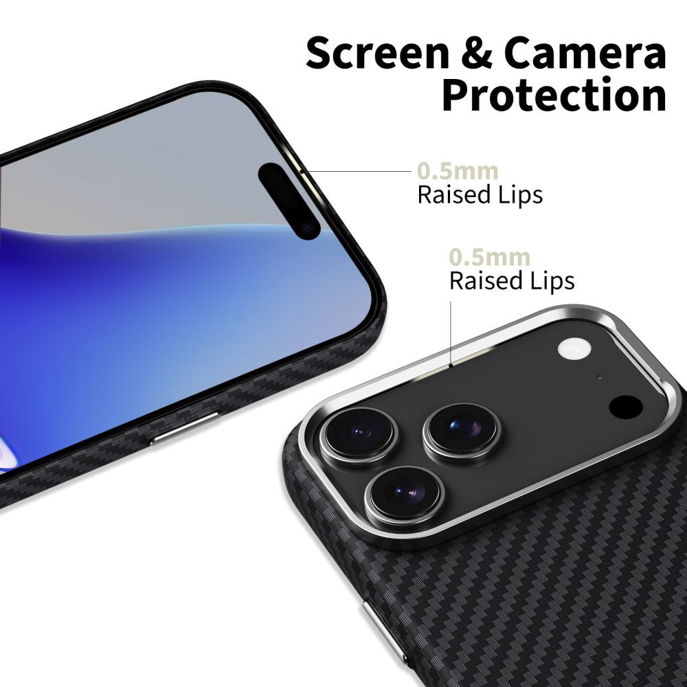 Funda MagSafe para Apple iPhone 17 Pro, Tech-Protect, Ion Carbon, Negra