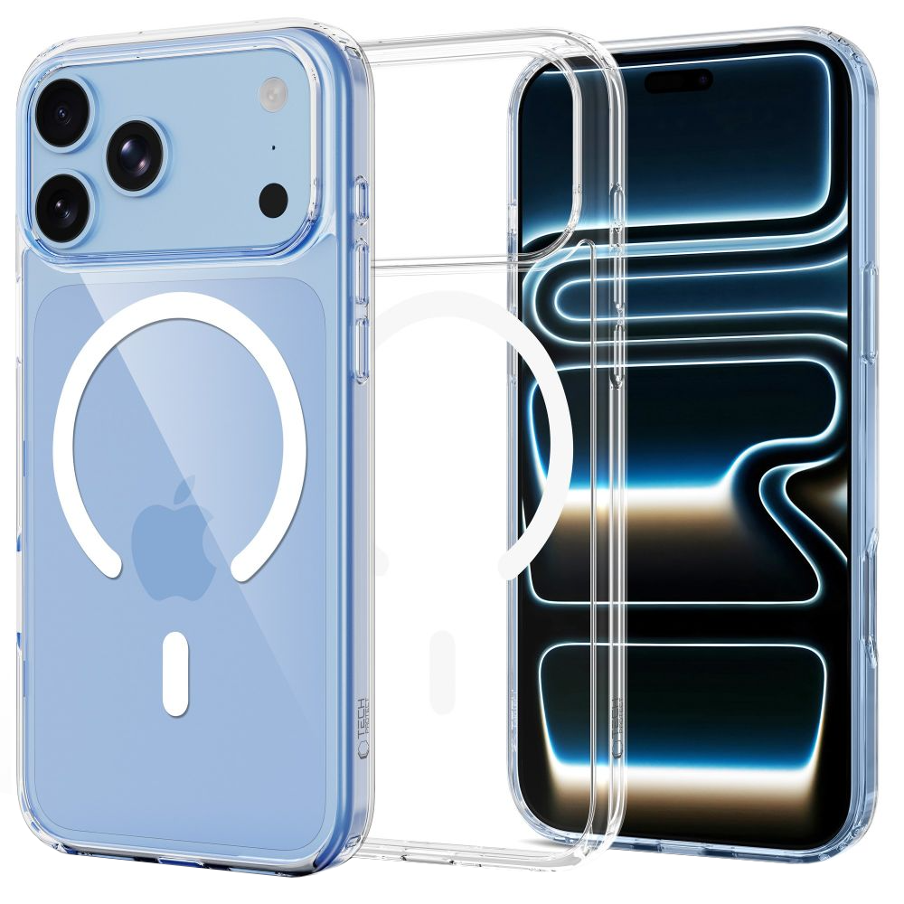 Funda MagSafe para Apple iPhone 18 Pro / 17 Pro, Tech-Protect, Flexair Hybrid con Protector de Pantalla, Transparente