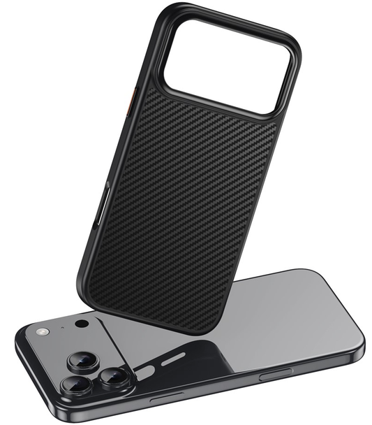 Funda MagSafe para Apple iPhone 18 Pro Max / 17 Pro Max, OEM, Carbono, Negra