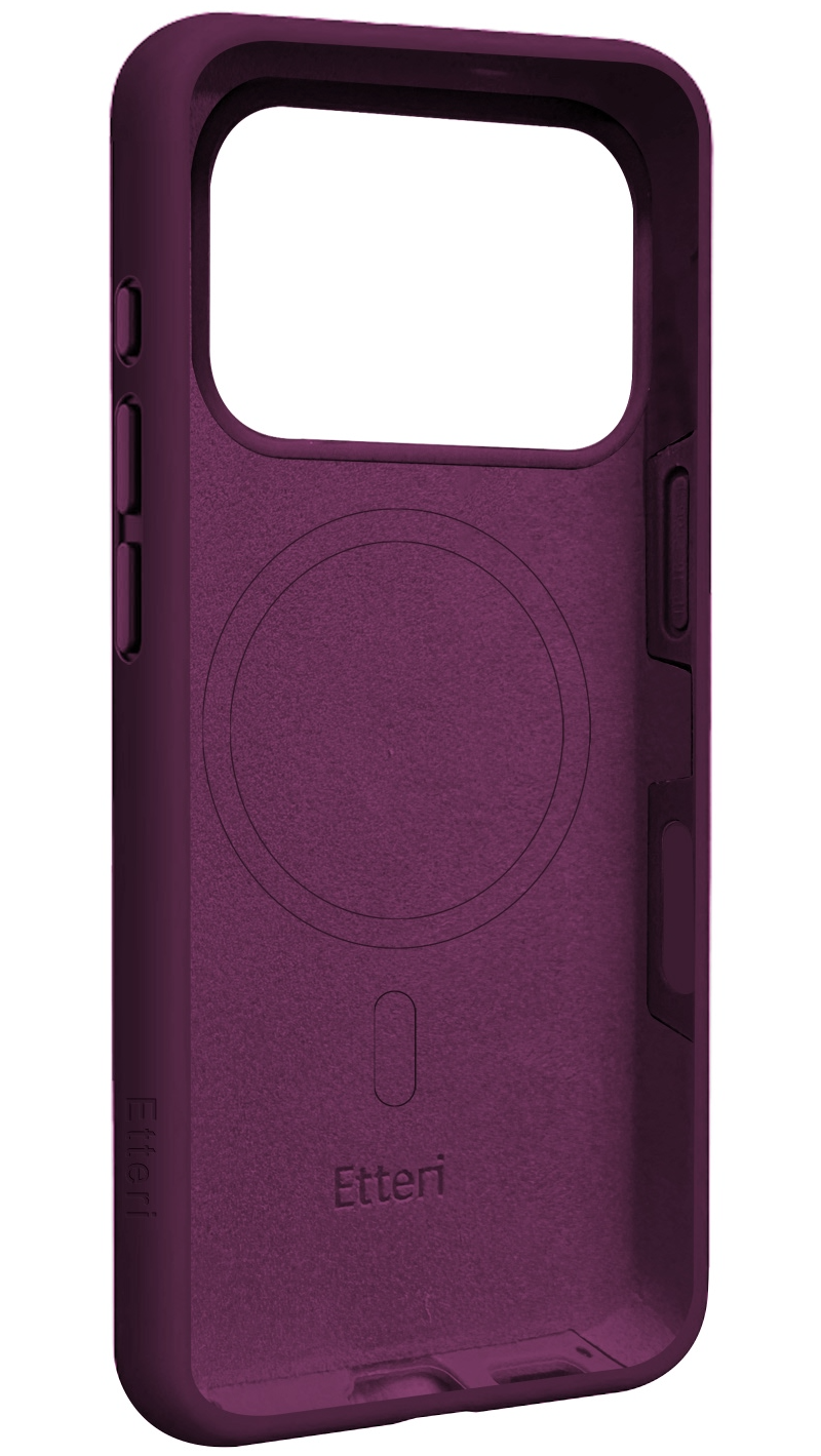 Funda MagSafe para Apple iPhone 18 Pro Max / 17 Pro Max, Etteri, Silicone Mag, Granate