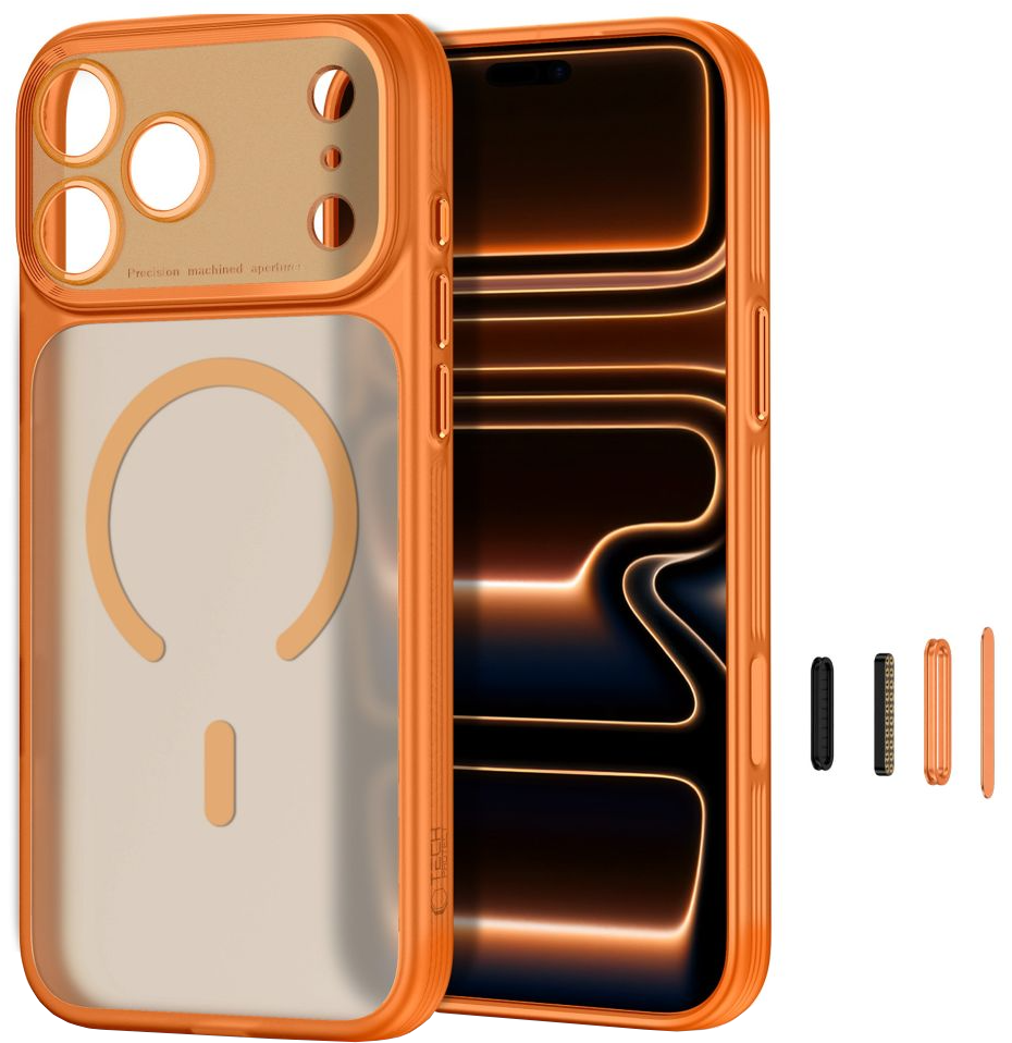 Funda MagSafe para Apple iPhone 18 Pro Max / 17 Pro Max, Tech-Protect, MagPrime CC, Naranja Mate