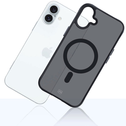 Funda MagSafe para Apple iPhone 16 Plus, 3MK, Smoke MagCase, Negro