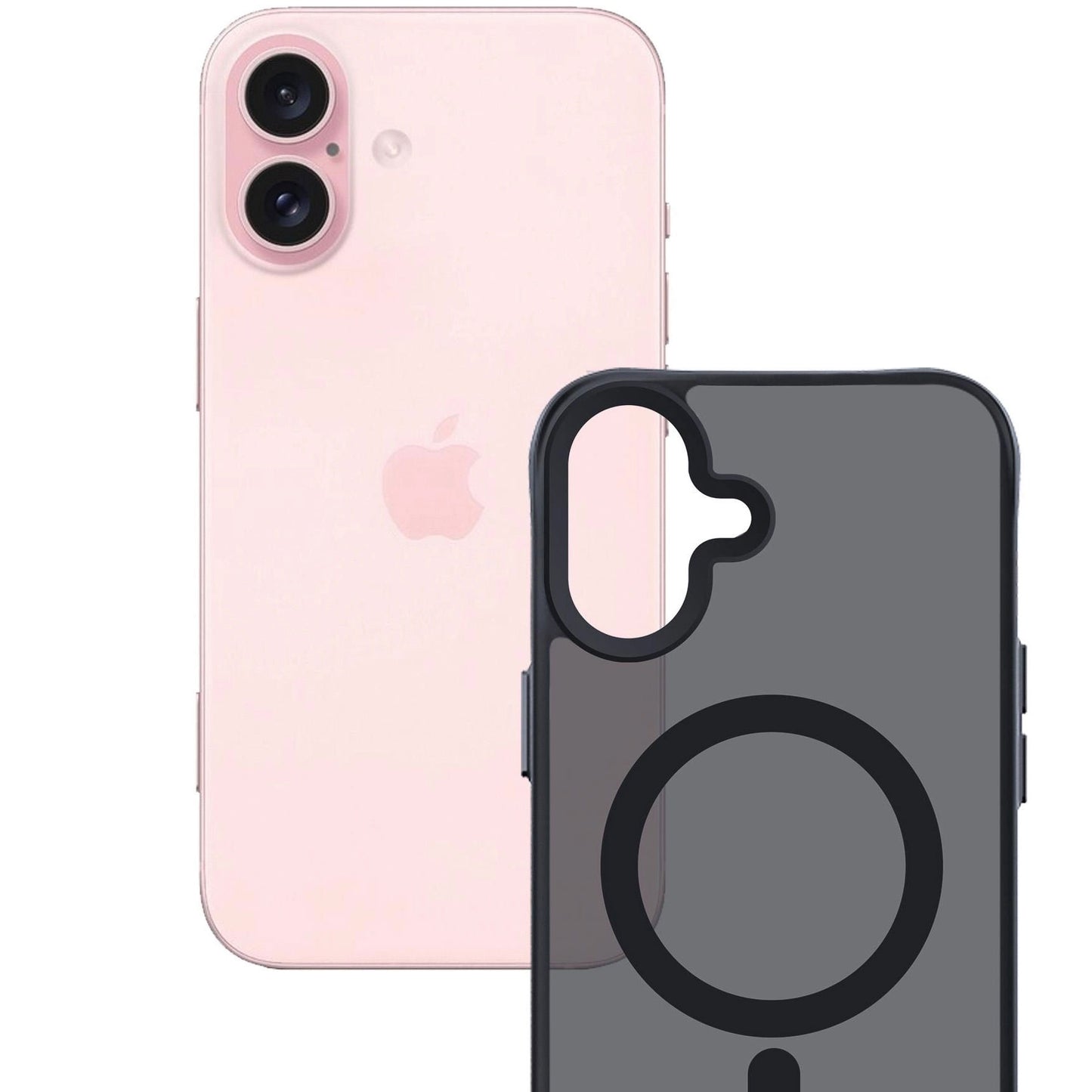 Funda MagSafe para Apple iPhone 16, 3MK, Smoke MagCase, Negra