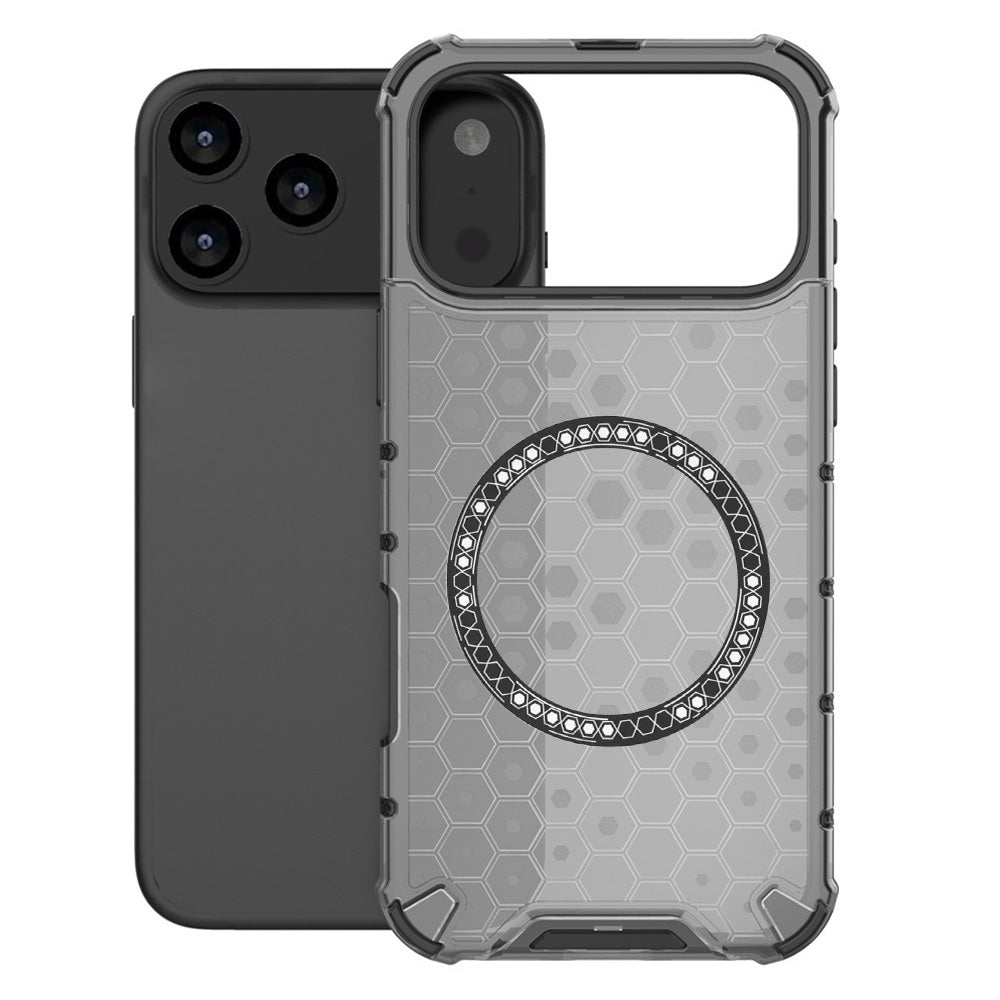 Funda MagSafe para Apple iPhone 17 Pro, Techsuit, HoneyComb Shield, Negra