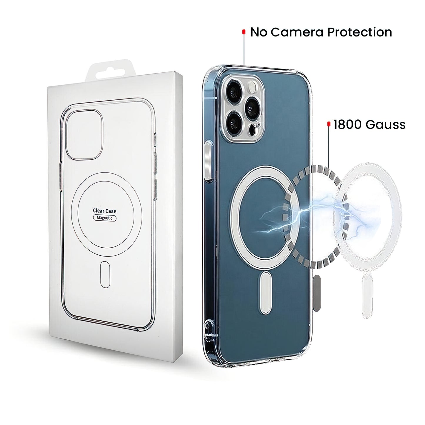 Funda MagSafe para Apple iPhone 17, OEM, Clear, Transparenta