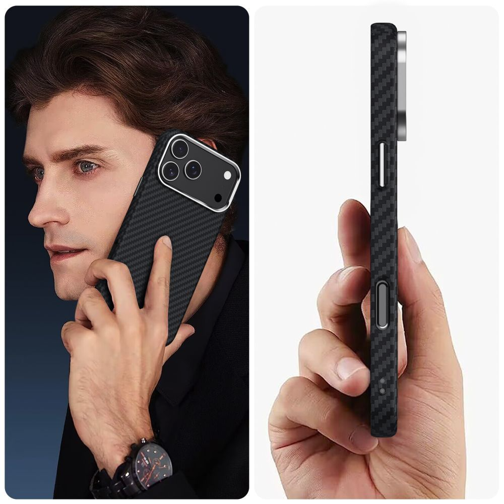 Funda MagSafe para Apple iPhone 17 Pro Max, Tech-Protect, Ion Carbon, Negra