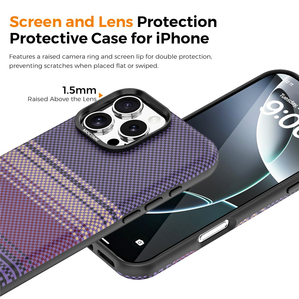 Funda MagSafe para Apple iPhone 16 Pro Max, OEM, Gradient Rainbow, Morado