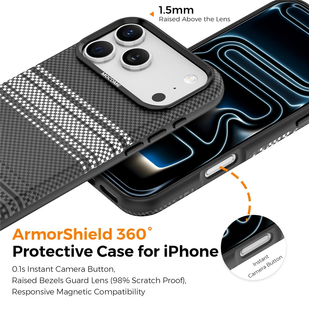 Funda MagSafe para Apple iPhone 17 Pro, OEM, Gradient Rainbow, Negra