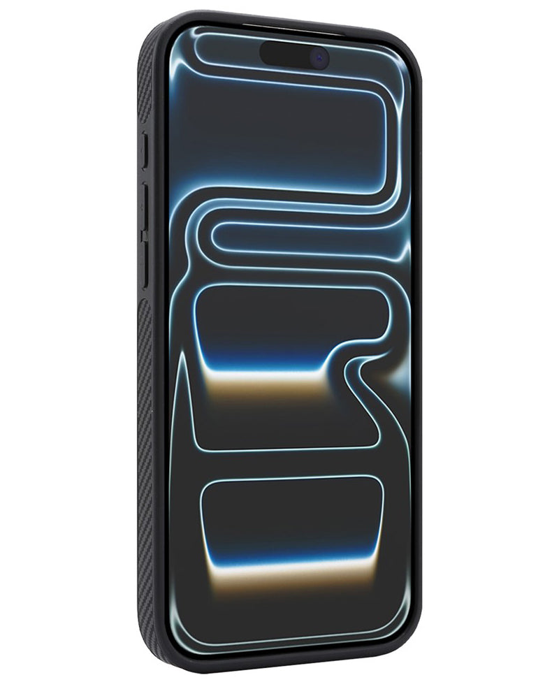 Funda MagSafe para Apple iPhone 17 Pro, OEM, Anillo de Metal de Carbono, Negra
