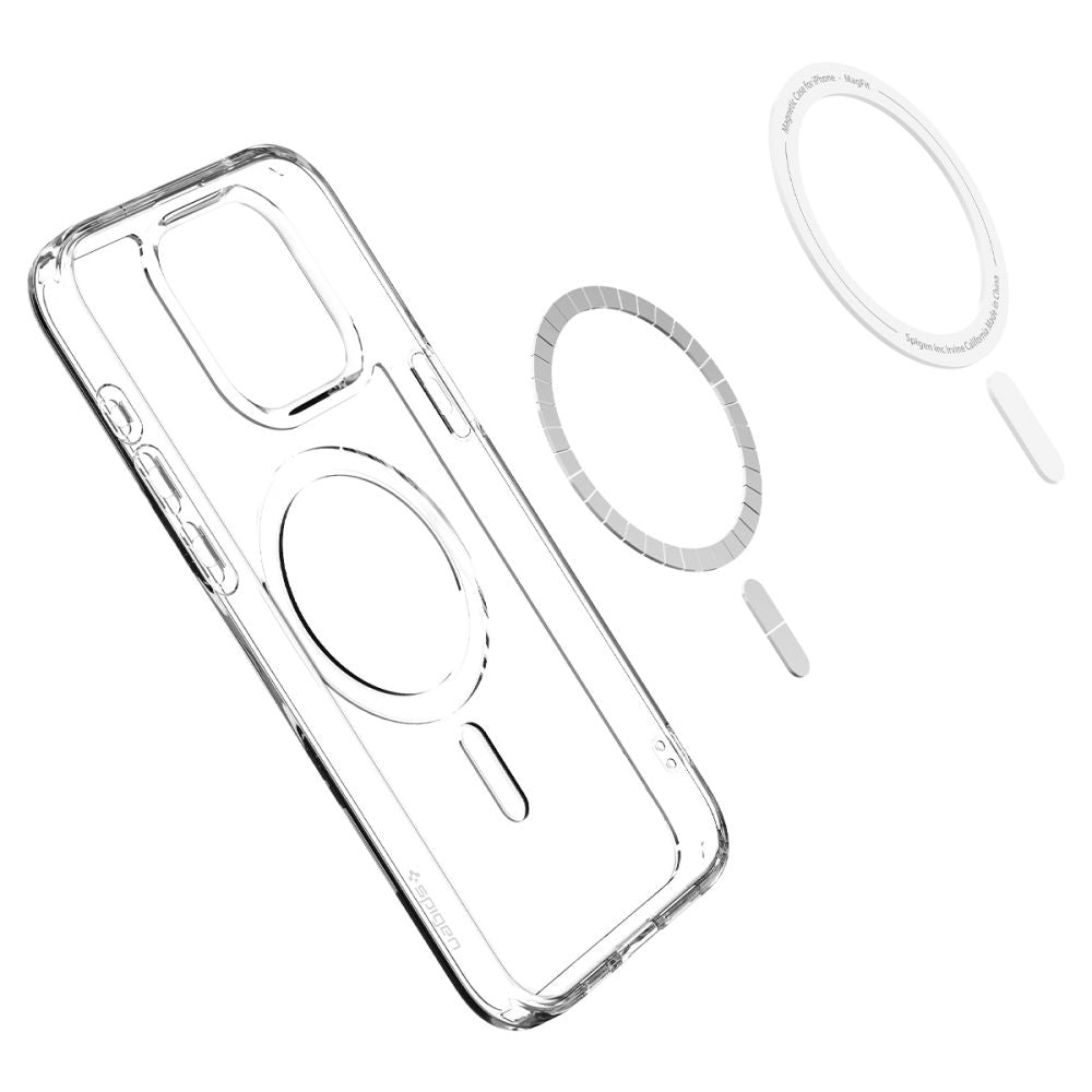 Funda MagSafe para Apple iPhone 15 Pro, Spigen, Ultra Hybrid, Blanca ACS06715