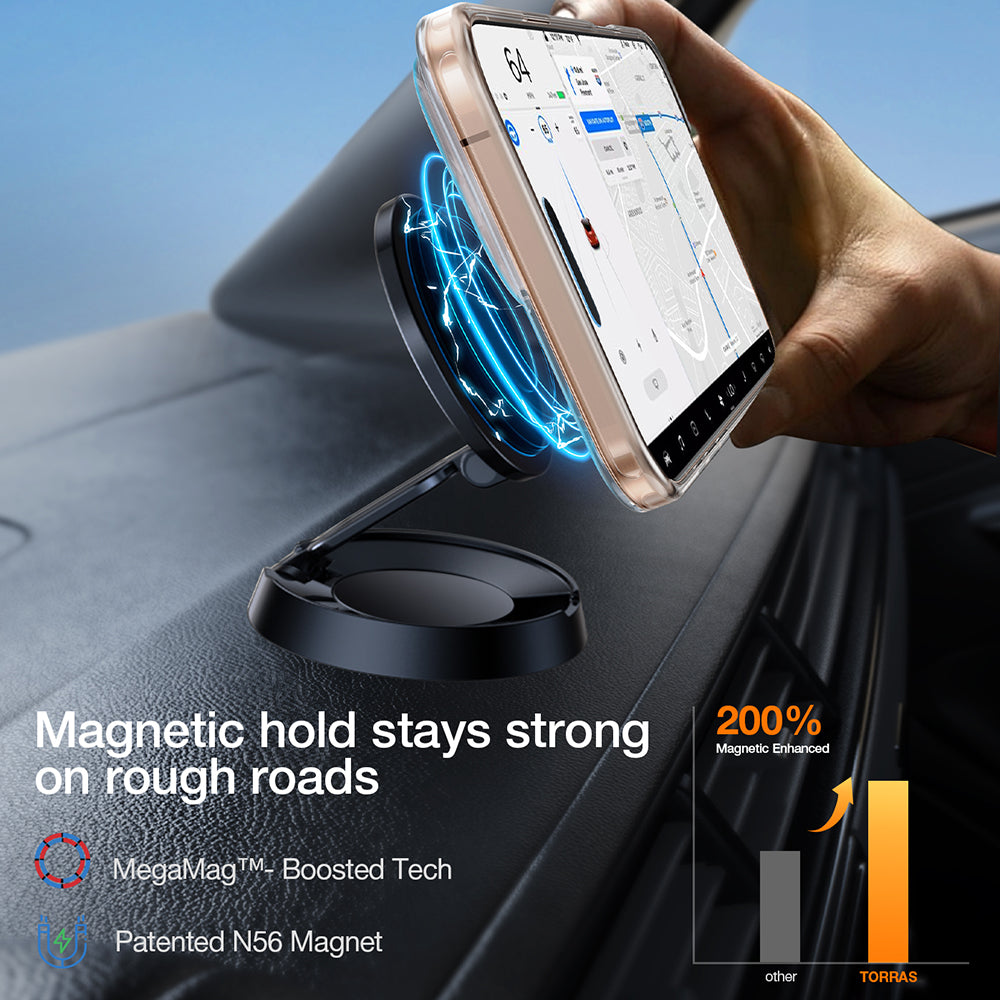 Funda MagSafe para Apple iPhone 16 Pro, Torras, Pstand, Transparente