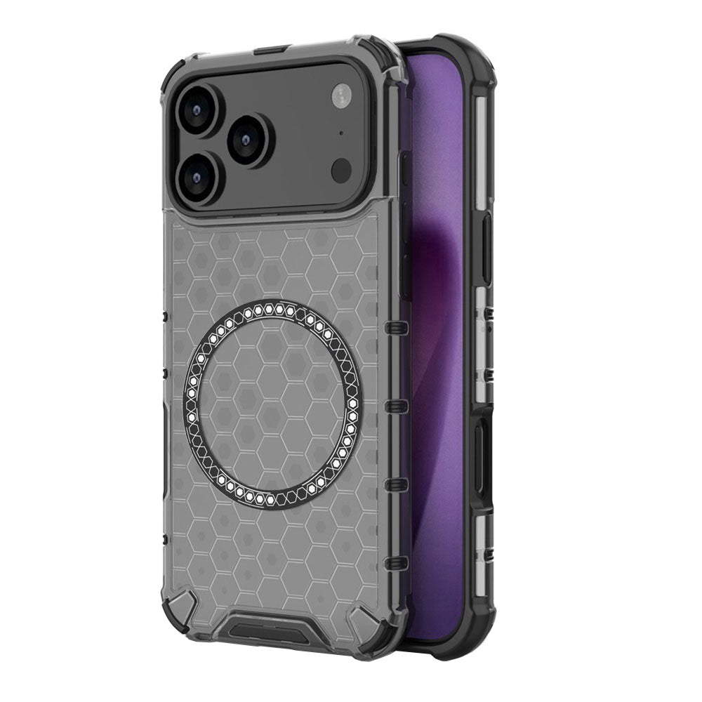 Funda MagSafe para Apple iPhone 17 Pro, Techsuit, HoneyComb Shield, Negra