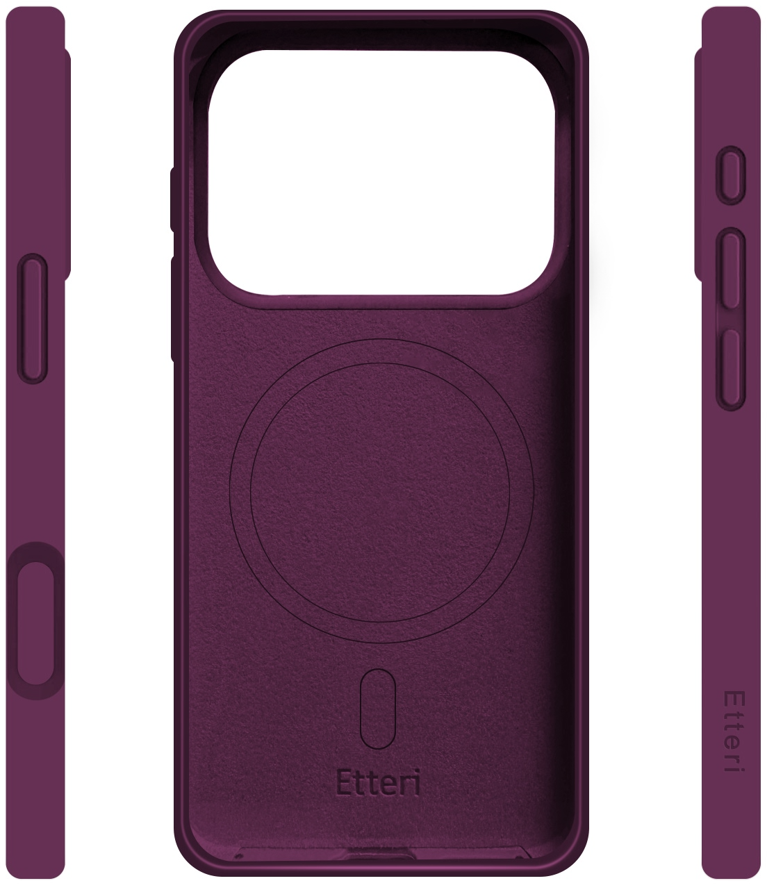 Funda MagSafe para Apple iPhone 18 Pro Max / 17 Pro Max, Etteri, Silicone Mag, Granate