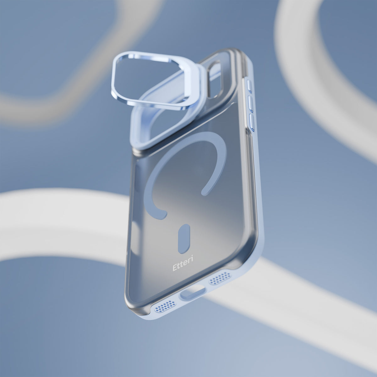 Funda MagSafe para Apple iPhone 18 Pro / 17 Pro, Etteri, Morning Fog, Azul