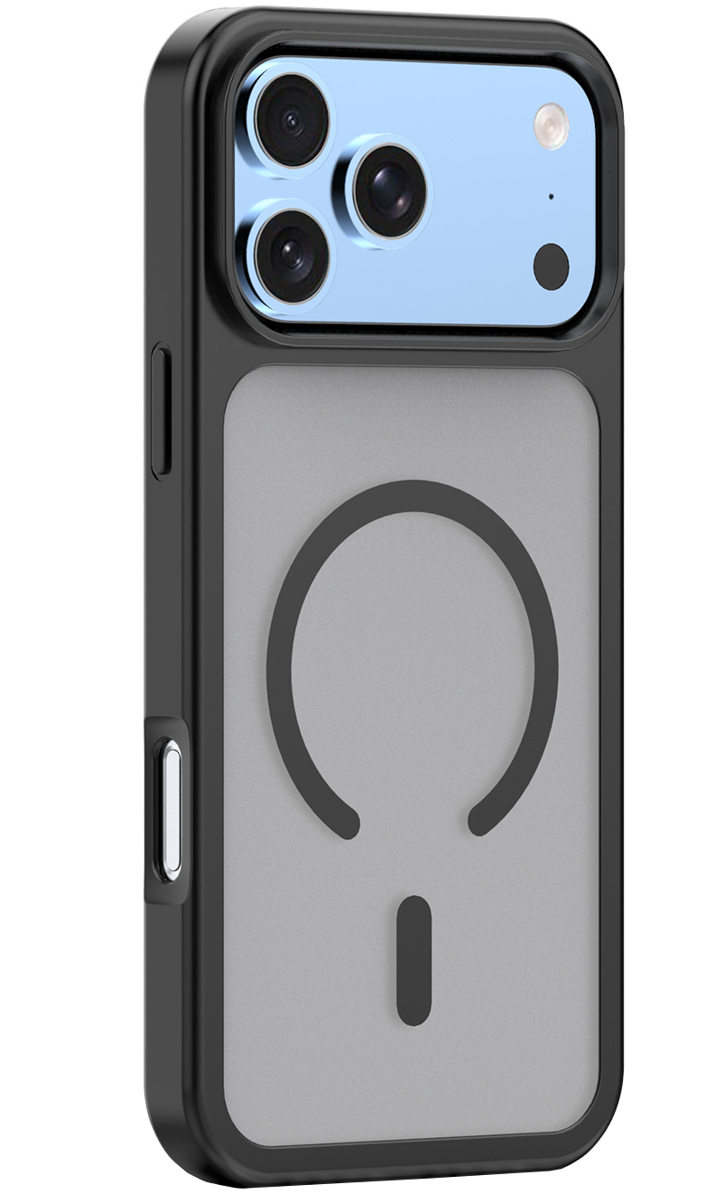 Funda MagSafe para Apple iPhone 18 Pro / 17 Pro, OEM, Mag Big Hole, negra mate