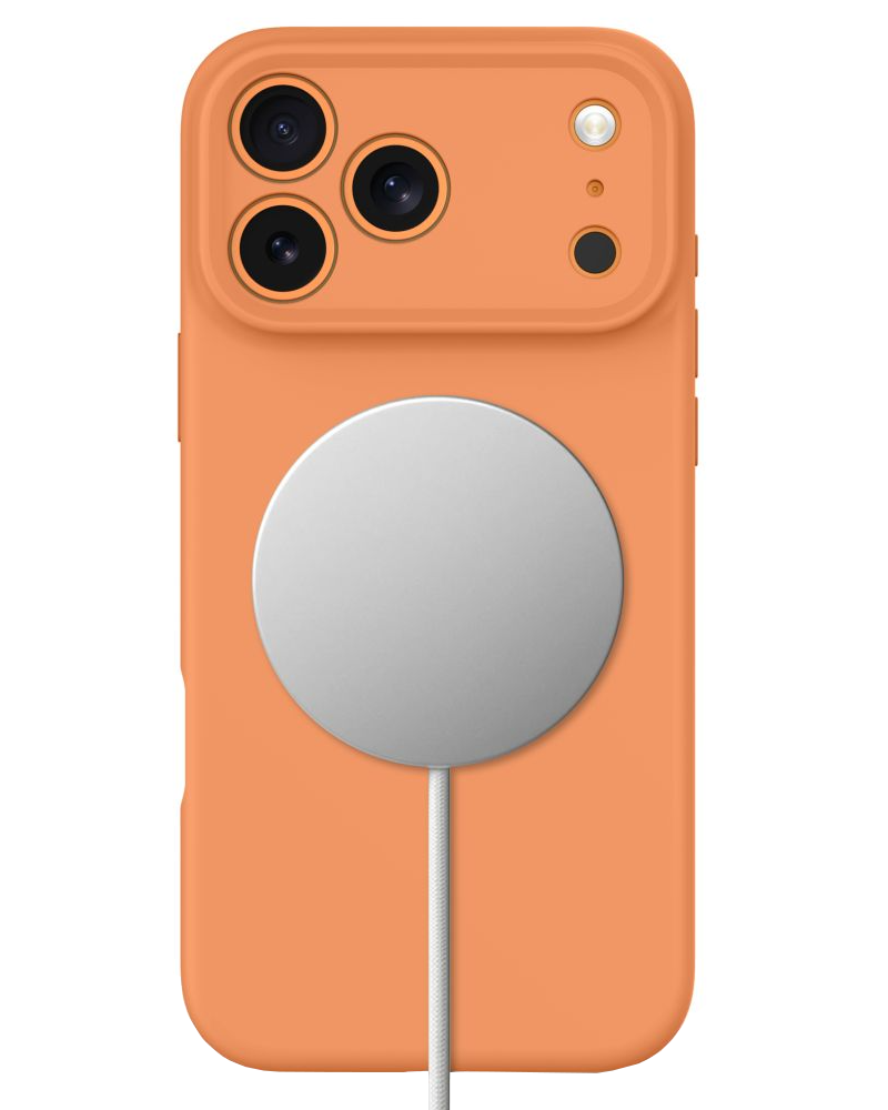Funda MagSafe para Apple iPhone 18 Pro Max / 17 Pro Max, Tech-Protect, silicona, naranja.