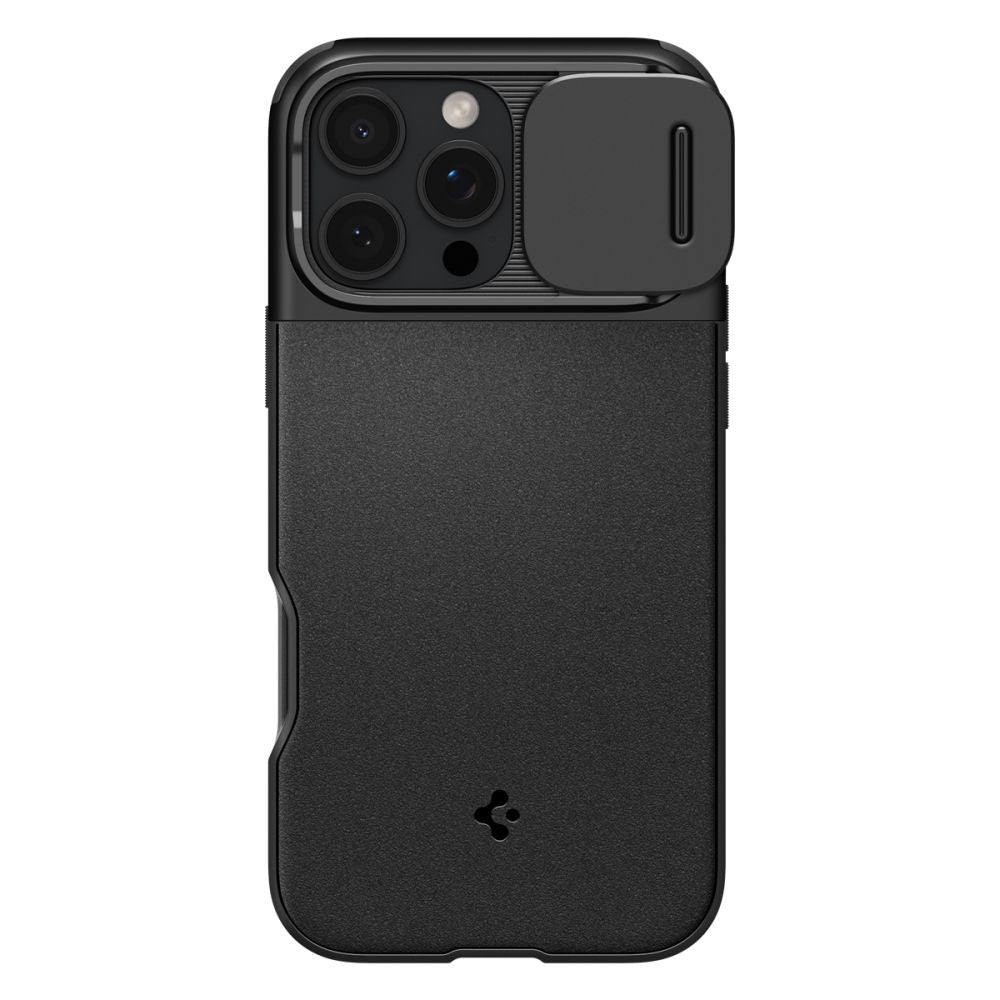 Funda MagSafe para Apple iPhone 16 Pro Max, Spigen, OPTIK ARMOR, Negro ACS08015