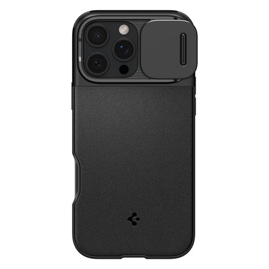 Funda MagSafe para Apple iPhone 16 Pro Max, Spigen, OPTIK ARMOR, Negro ACS08015