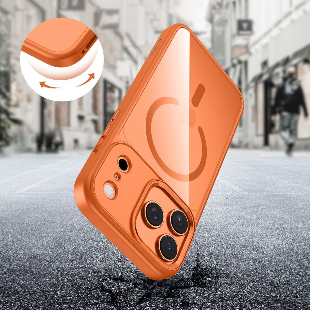 Funda MagSafe para Apple iPhone 17 Pro, Tech-Protect, Magmat, Naranja